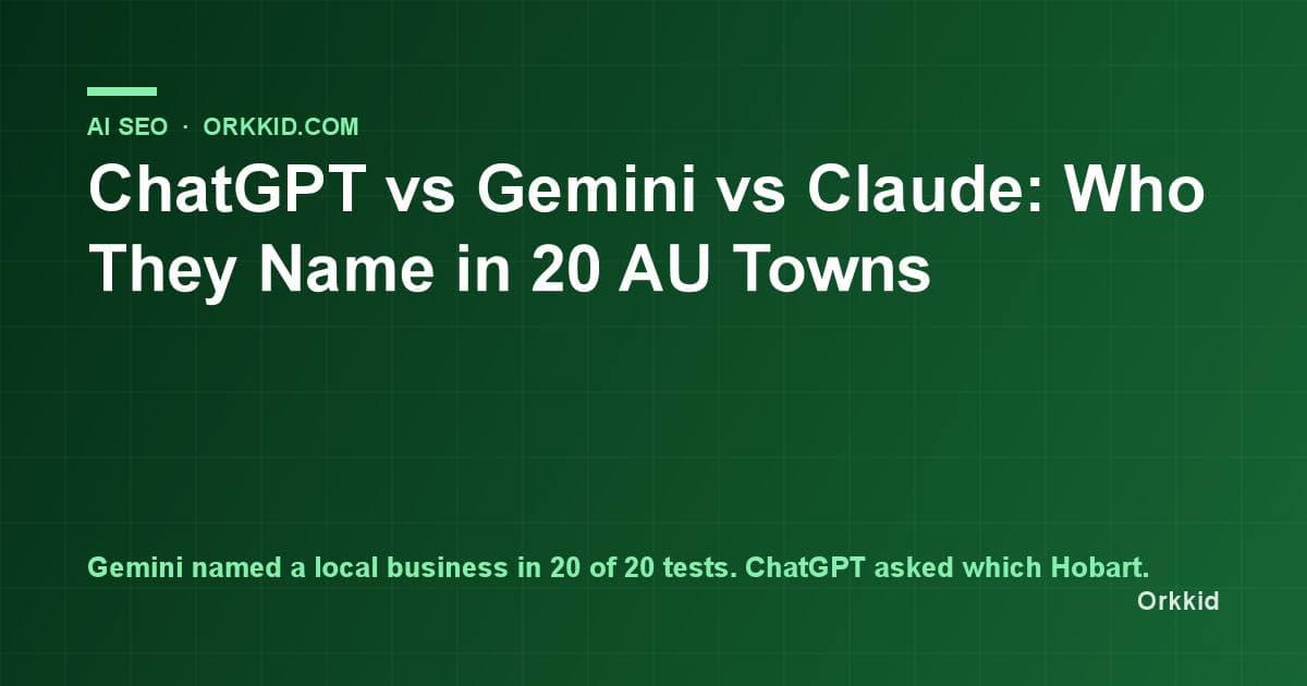 ChatGPT vs Gemini vs Claude: Who They Name in 20 AU Towns