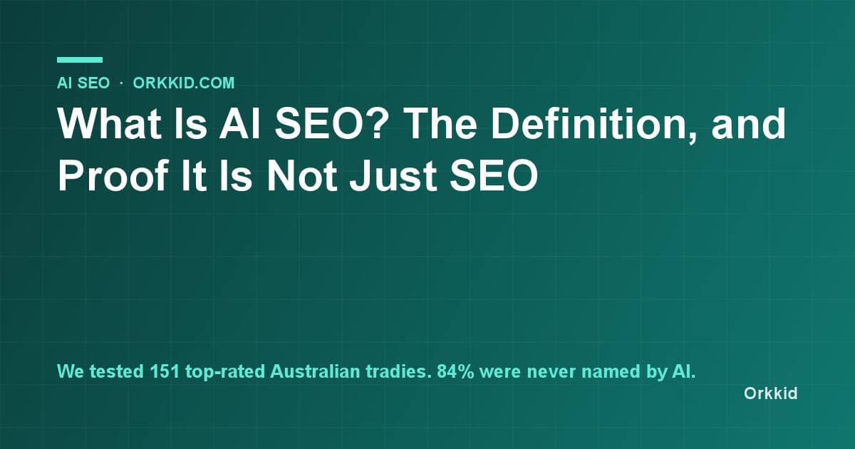 What Is AI SEO? The Definition, and Proof It Is Not Just SEO